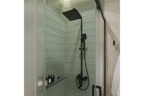 Полка STWORKI Glass Shelf 60 полкодержатели черные