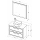 Мебель для ванной STWORKI Эстерсунд 90, белая матовая, роверелла с отверстием под смеситель в столешнице