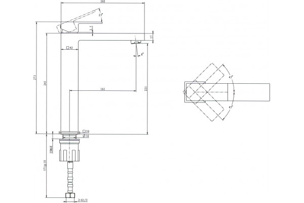 Смеситель для раковины STWORKI Кронборг HDA4691MG