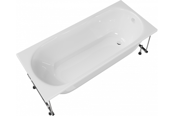 Комплект Акриловая ванна STWORKI Хальмстад SW1017075026 без опоры 170x75 см + Ножки + Гарнитур Вестфолл WH627-C хром