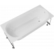 Комплект Акриловая ванна STWORKI Хальмстад SW1017075026 без опоры 170x75 см + Ножки + Гарнитур Вестфолл WH627-C хром