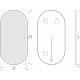 Зеркало STWORKI Мальмё 100 с подсветкой, сенсор на зеркале, овальное, настенное, большое