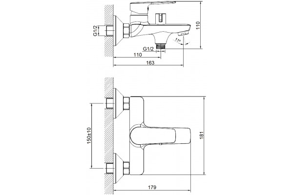 Душевой комплект STWORKI Хельсингборг XE-01cr + XE-05cr + XE-02cr