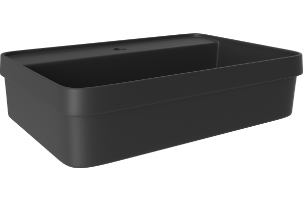Тумба с раковиной STWORKI Luna 100 black matt