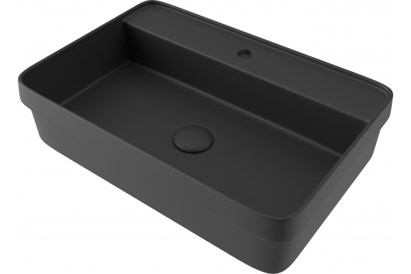 Тумба с раковиной STWORKI Luna 100 black matt