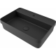 Тумба с раковиной STWORKI Luna 100 black matt