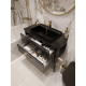 Тумба с раковиной STWORKI Luna 100 black matt