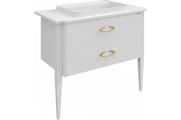 Тумба с раковиной STWORKI Luna 100 white