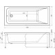 Комплект Акриловая ванна STWORKI Стокгольм 175x75 см, с каркасом + Душевая стойка Осло