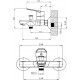Смеситель для ванны с душем STWORKI Нарвик NR-04cr однорычажный, настенный, латунь, с функцией экономии расхода, глянцевый