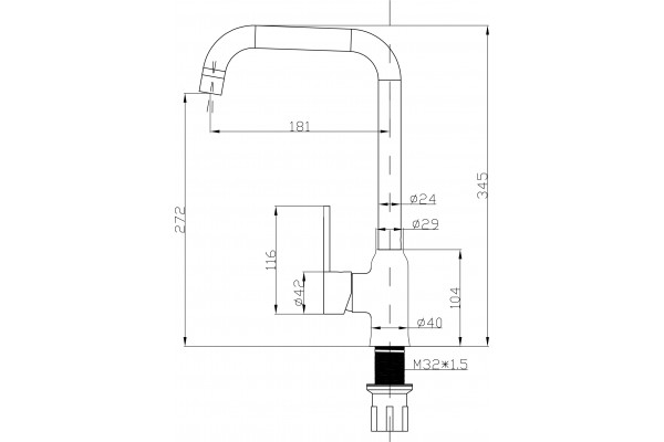 Смеситель для кухни STWORKI WFD04005GA