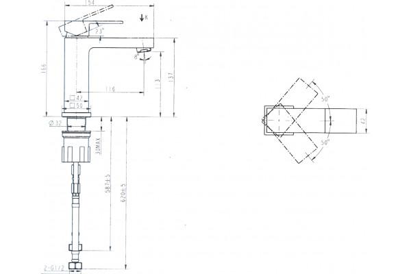 Смеситель для раковины STWORKI Кронборг HDA4691M1