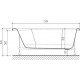 Акриловая ванна STWORKI Нюборг 150x75 см, с каркасом