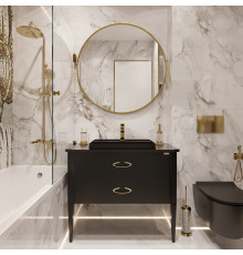 Мебель для ванной STWORKI Luna 100 black matt
