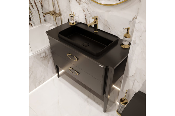 Мебель для ванной STWORKI Luna 100 black matt