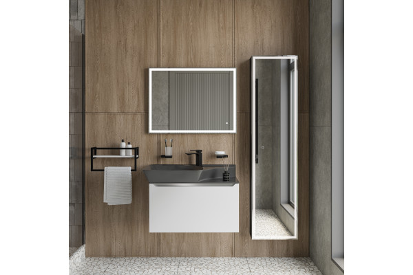 Тумба с раковиной STWORKI Ши 80, антрацит