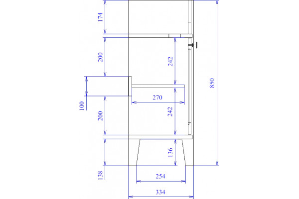 Тумба с раковиной STWORKI Хельсингборг 85 белая