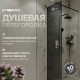 Душевая перегородка STWORKI Берген, 60 см, профиль черный матовый, тонированое стекло