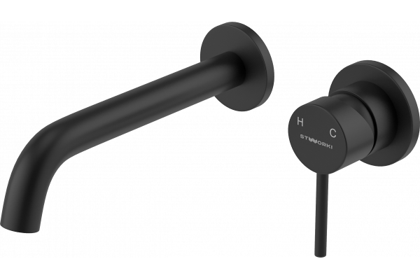 Смеситель для раковины STWORKI Ольборг HWM0504-R01BK С ВНУТРЕННЕЙ ЧАСТЬЮ