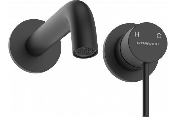 Смеситель для раковины STWORKI Ольборг HWM0504-R01BK С ВНУТРЕННЕЙ ЧАСТЬЮ