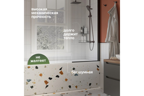 Ванна из искусственного камня STWORKI Вестфолл 170x70 см, с ножками