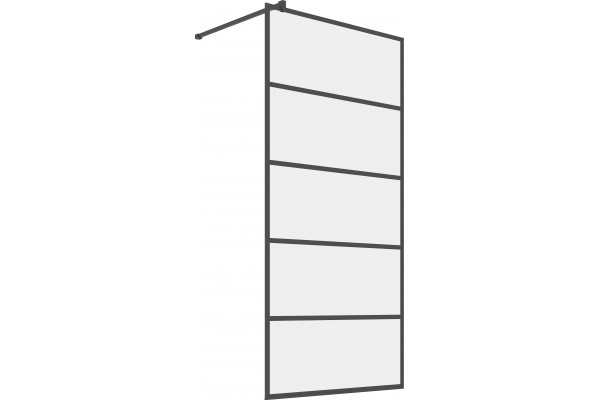 Душевая перегородка STWORKI Кронборг LOFT-GW- 105х220 105 см, профиль черный матовый