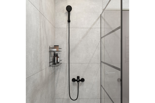 Душевая перегородка STWORKI Кронборг LOFT-GW- 120х220 120 см, профиль черный матовый