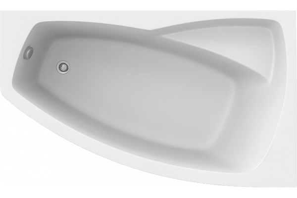 Акриловая ванна STWORKI Монтре R 150x90 см, угловая, с каркасом, асимметричная