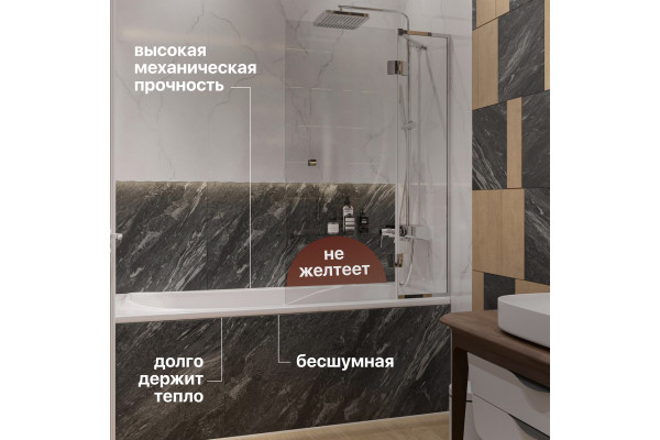 «Элегантность и надёжность: ванна из искусственного камня STWORKI Вестфолл 170x75 см»