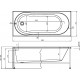 Комплект Акриловая ванна STWORKI Хельсинки 160x70 см, с каркасом + Душевая стойка Готланд W1H303-BG матовое золото
