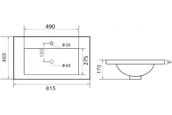Раковина STWORKI Ольтен OLT-03kv