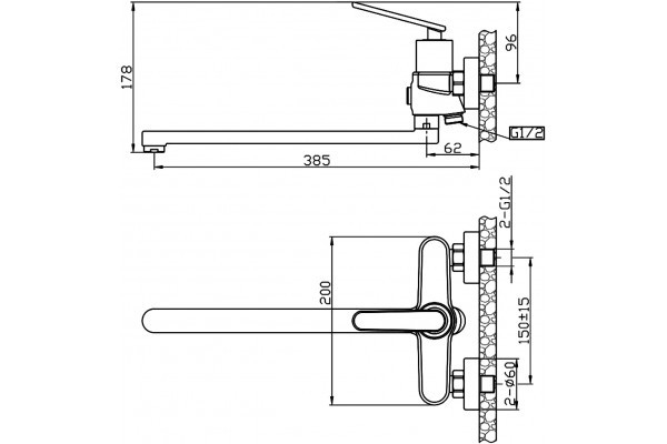 Универсальный смеситель STWORKI Молде ML-04cr