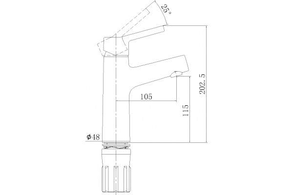 Смеситель для раковины STWORKI Ольборг 32336-495/1BG-IG11