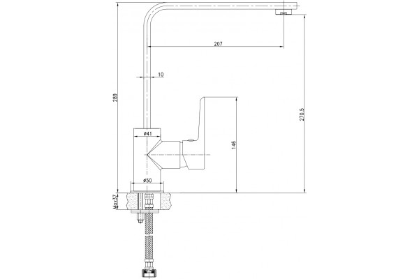 Смеситель для кухни STWORKI HDA3338XH