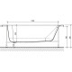 Акриловая ванна STWORKI Ноттвиль R 160x90 см, угловая, с каркасом, асимметричная