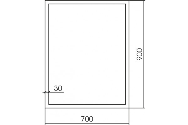 Зеркало STWORKI Брамминг 70х90, серебро