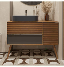 Тумба с раковиной STWORKI Zelena 100 anthracite