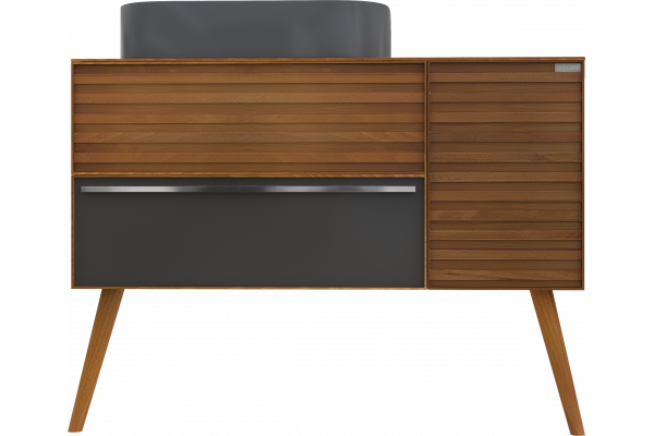 Тумба с раковиной STWORKI Zelena 100 anthracite