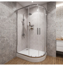 Душевой уголок STWORKI Лунд 120x80 L профиль хром матовый, с поддоном Хельсинки