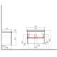 Тумба с раковиной STWORKI Колдинг 80 белая, с раковиной Moduo 50 Square, столешница орех матовый