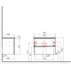 Тумба с раковиной STWORKI Колдинг 80 белая, с раковиной Moduo 50 Square, столешница орех матовый