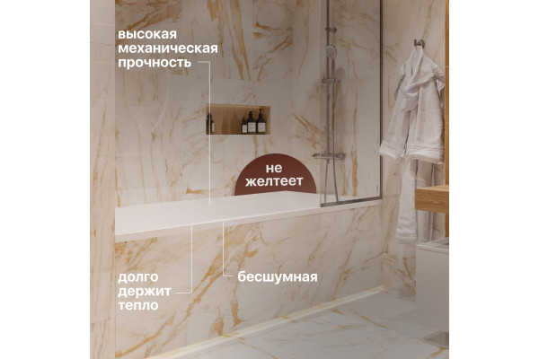 Ванна из искусственного камня STWORKI Ольборг 190x90 см, с ножками