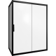 Душевой уголок STWORKI Эстерсунд 160x80 см профиль черный матовый, стекло матовое