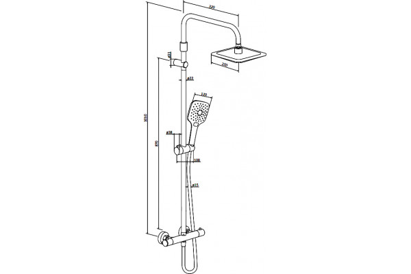 Душевая стойка STWORKI Хельсинки HFHS90030
