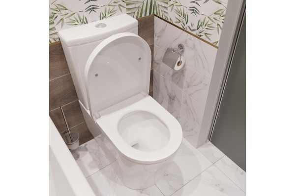 Унитаз-компакт STWORKI Мосс HDC527P, с микролифтом
