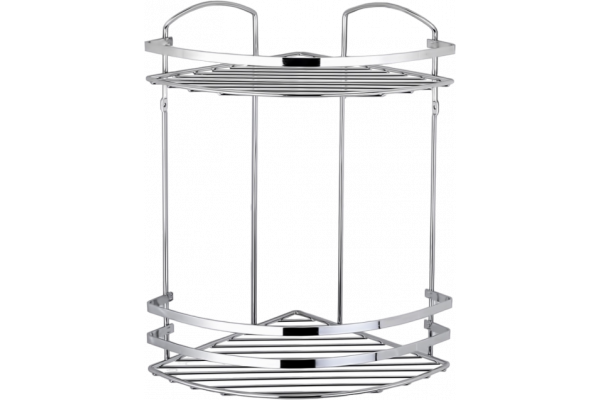Полка Tekno-tel LM008SSM угловая, 2-ярусная, серый металлик