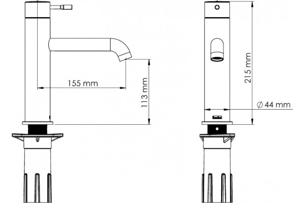 Смеситель для раковины Teska Atlas Leo S E5716 хром