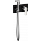 Гигиенический душ Teska Elsa BTK6420B со смесителем, С ВНУТРЕННЕЙ ЧАСТЬЮ, хром, черный