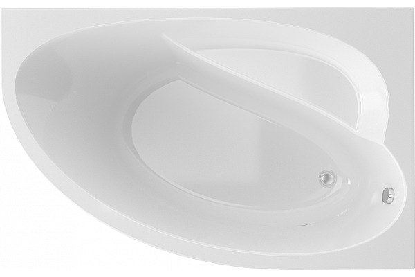 Акриловая ванна Timo Iva 1595 R 150x95 см, угловая, с каркасом, асимметричная