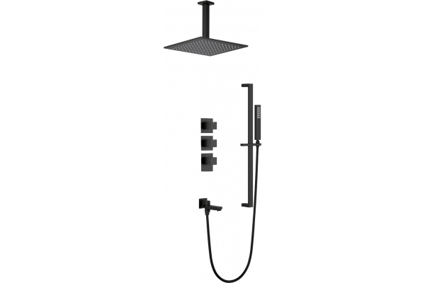 Душевой комплект Timo Selene SX-2239/03SM С ВНУТРЕННЕЙ ЧАСТЬЮ, с термостатом, матовый черный